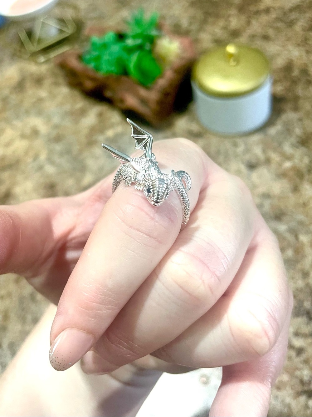 Silver Dragon Ring - Picture 11 of 12